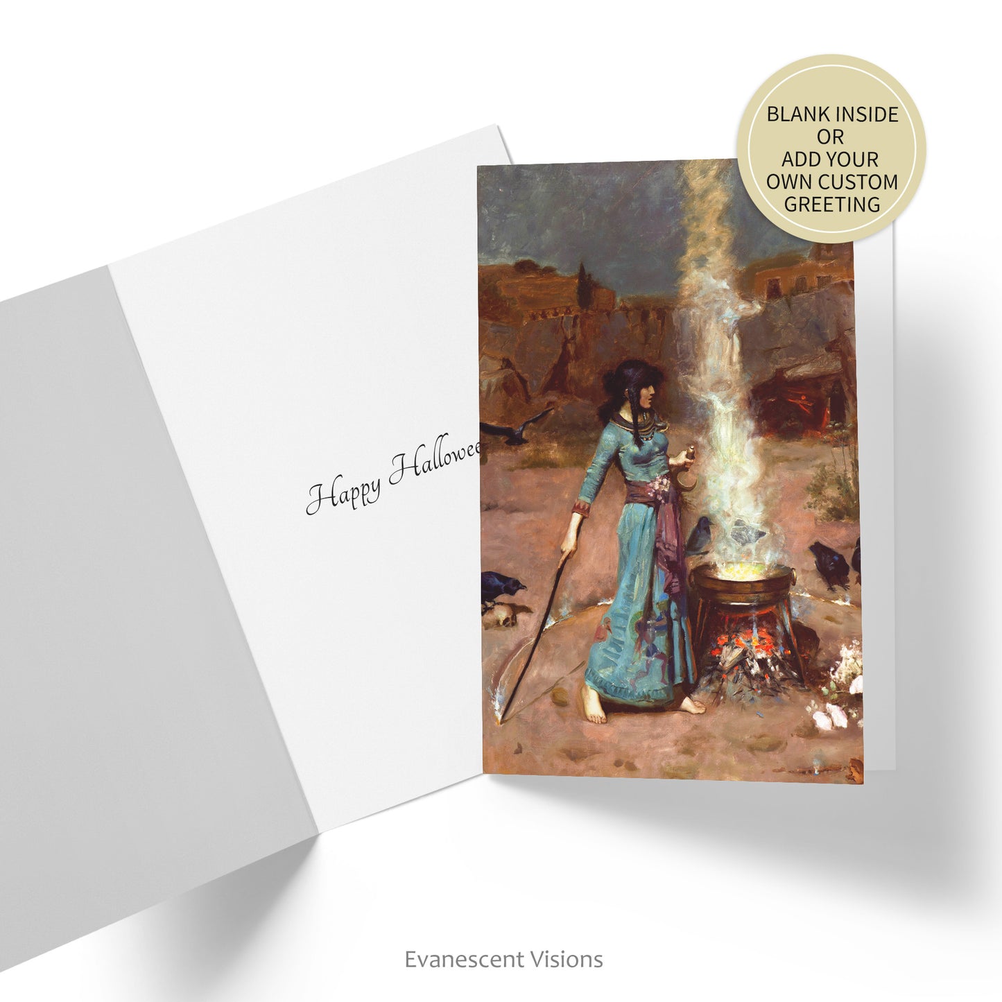 The Magic Circle Halloween card, Personalised or Blank