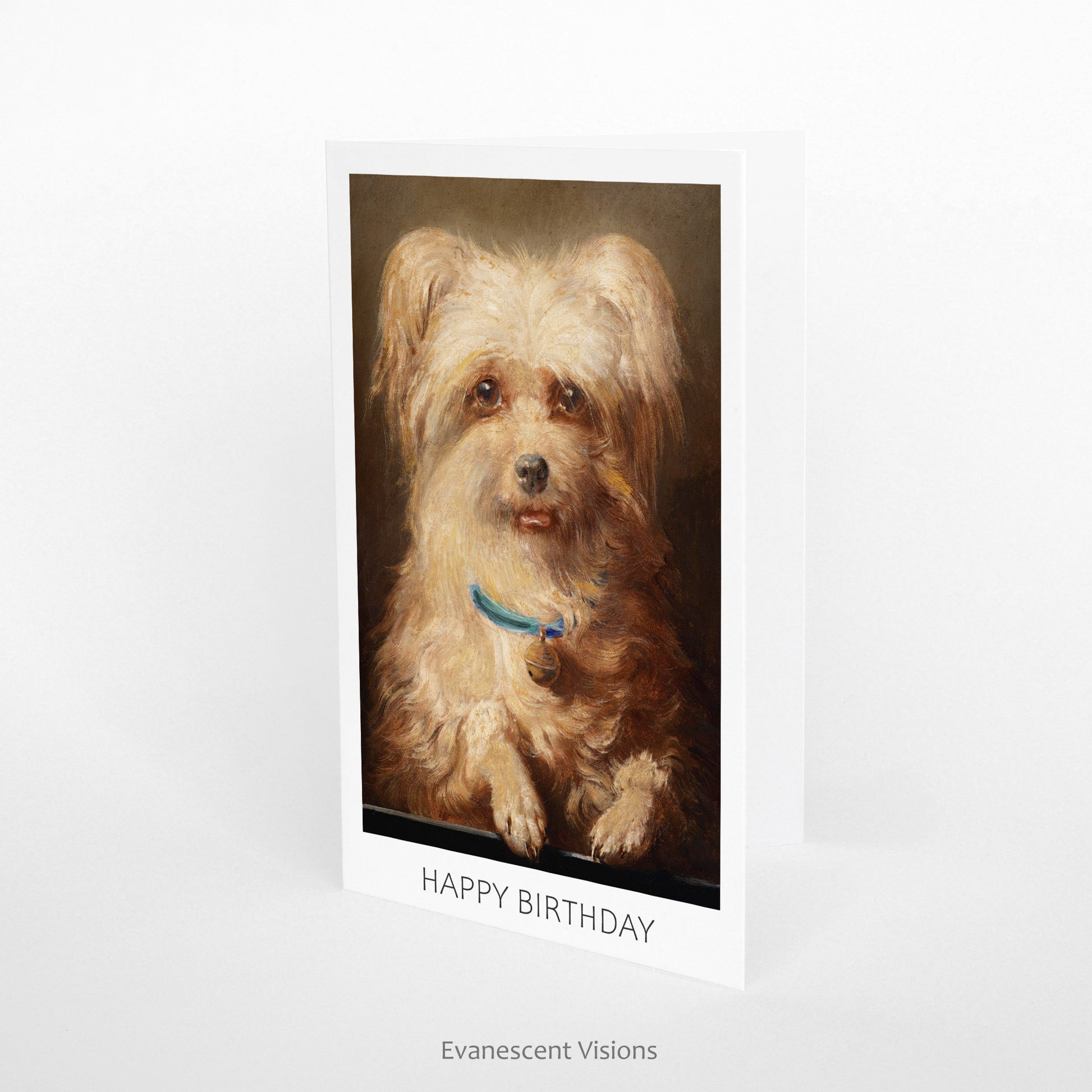 Personalised Dwarf Griffon Dog Art Greeting Card with artwork by Carl Reichert