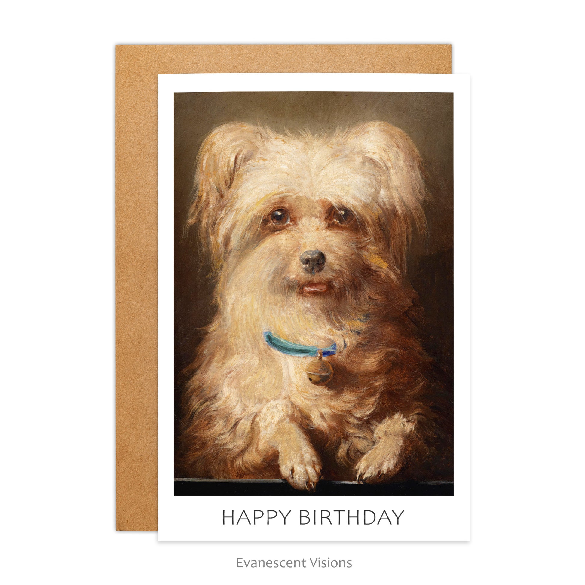 Personalised Dog Art Greeting Card with Dwarf Griffon artwork by Carl Reichert