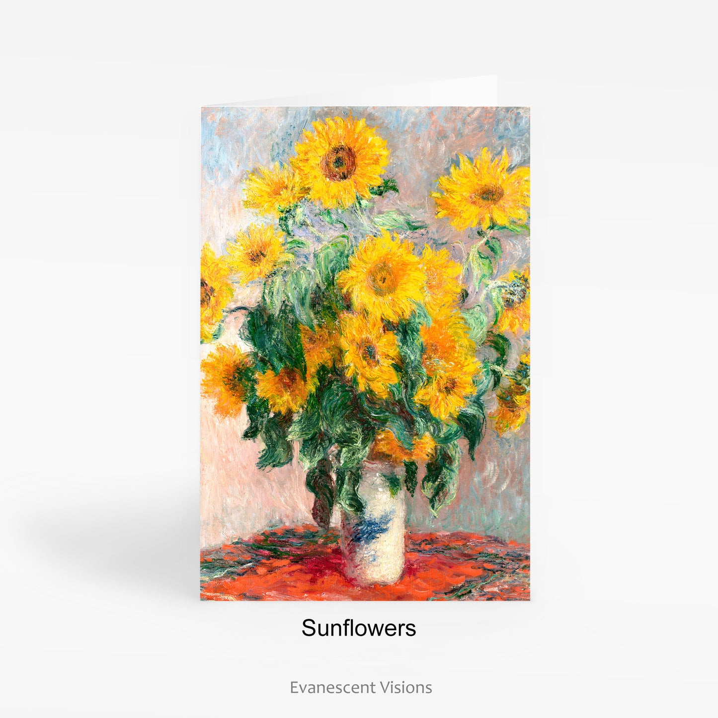 Monet Landscapes, Gardens and Flowers Art Cards, Personalised or Blank