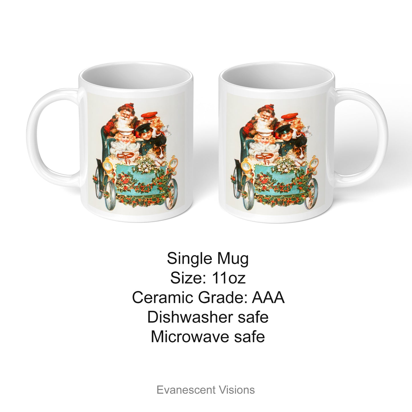 Product details for the Vintage Edwardian Design Santa Claus Christmas Mug
