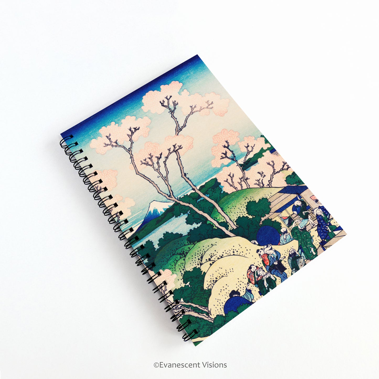 EVanescent visions Hokusai Gotenyama Shinagawa Japanese Fine Art Spiral Bound Notebook