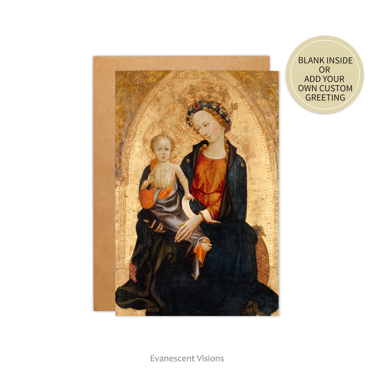 Gherardo Starnina Madonna and Child Greeting Card with envelope