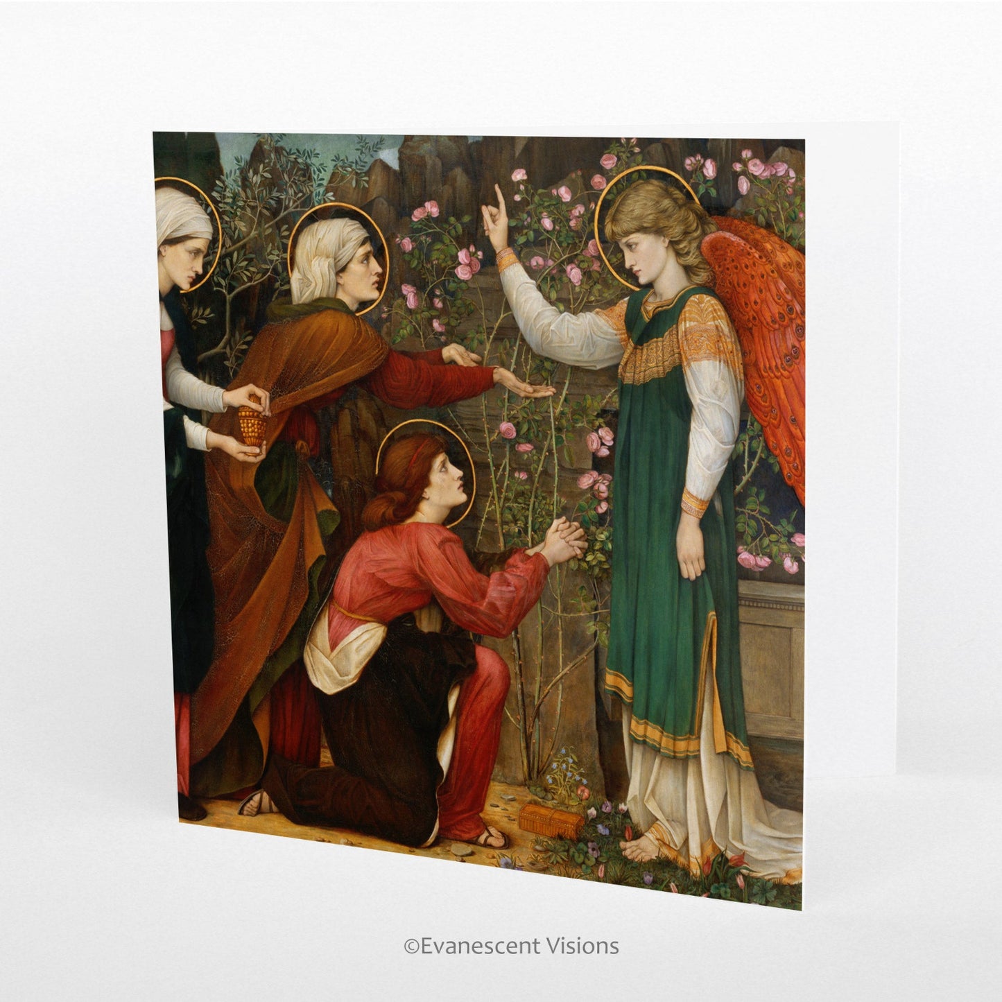 The Three Marys with an Angel Greeting Card