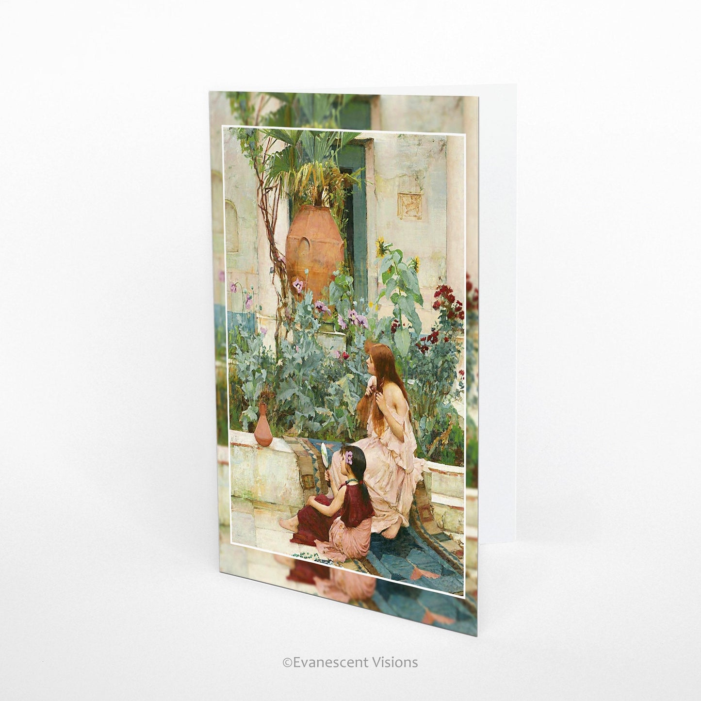 Standing image of William Waterhouse At Capri Art Greeting card with envelope 1