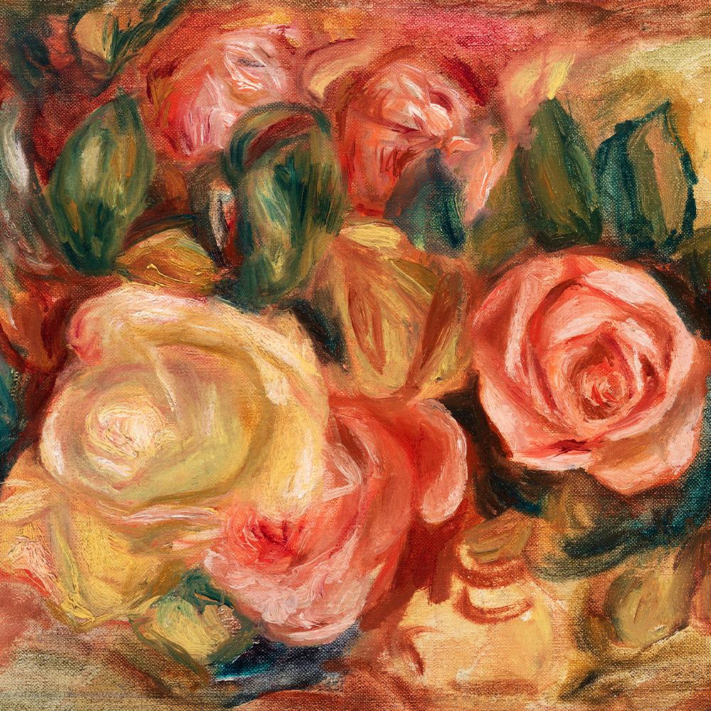 Renoir roses artwork in the evanescent visions impressionist collection