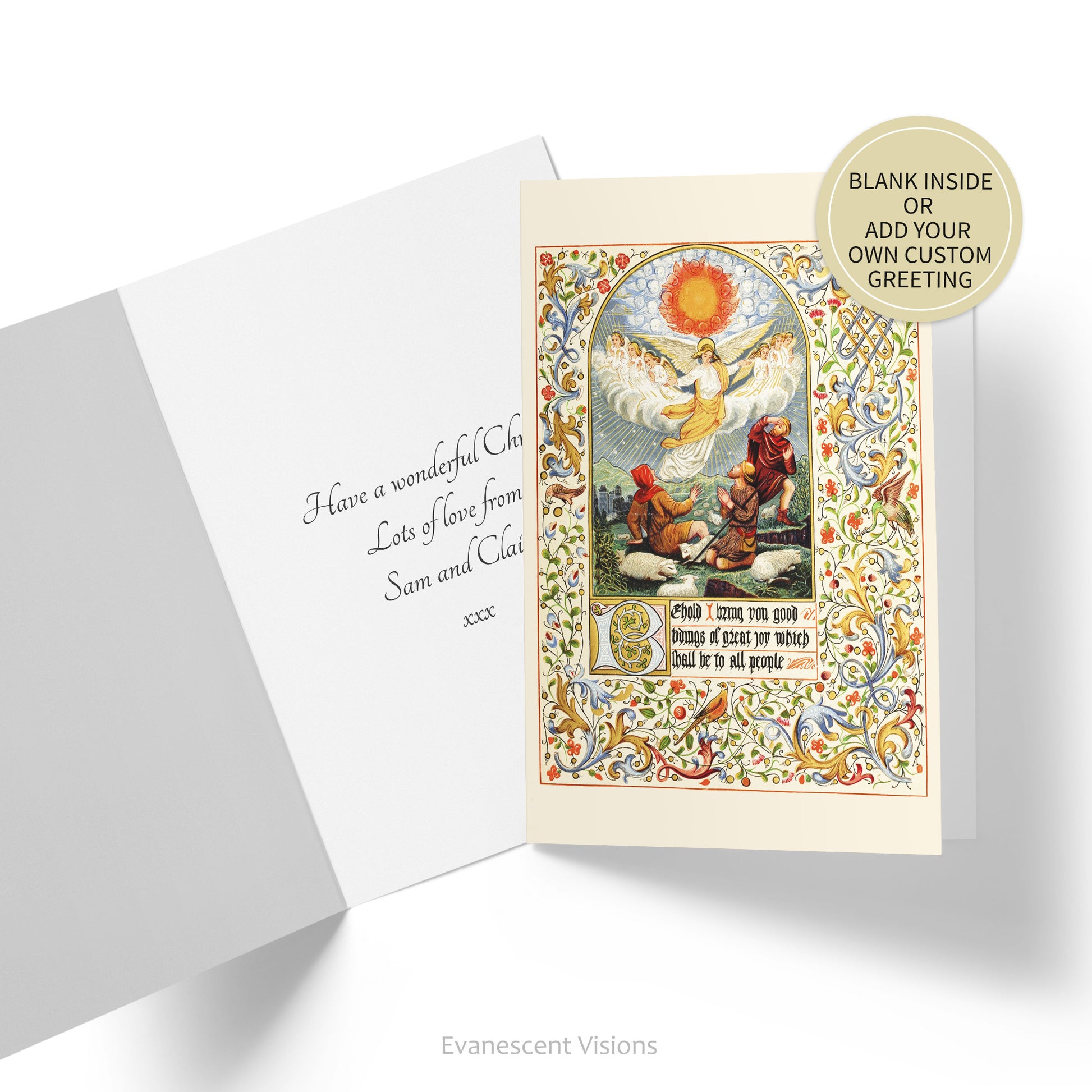 Vintage Card with inside personalised text