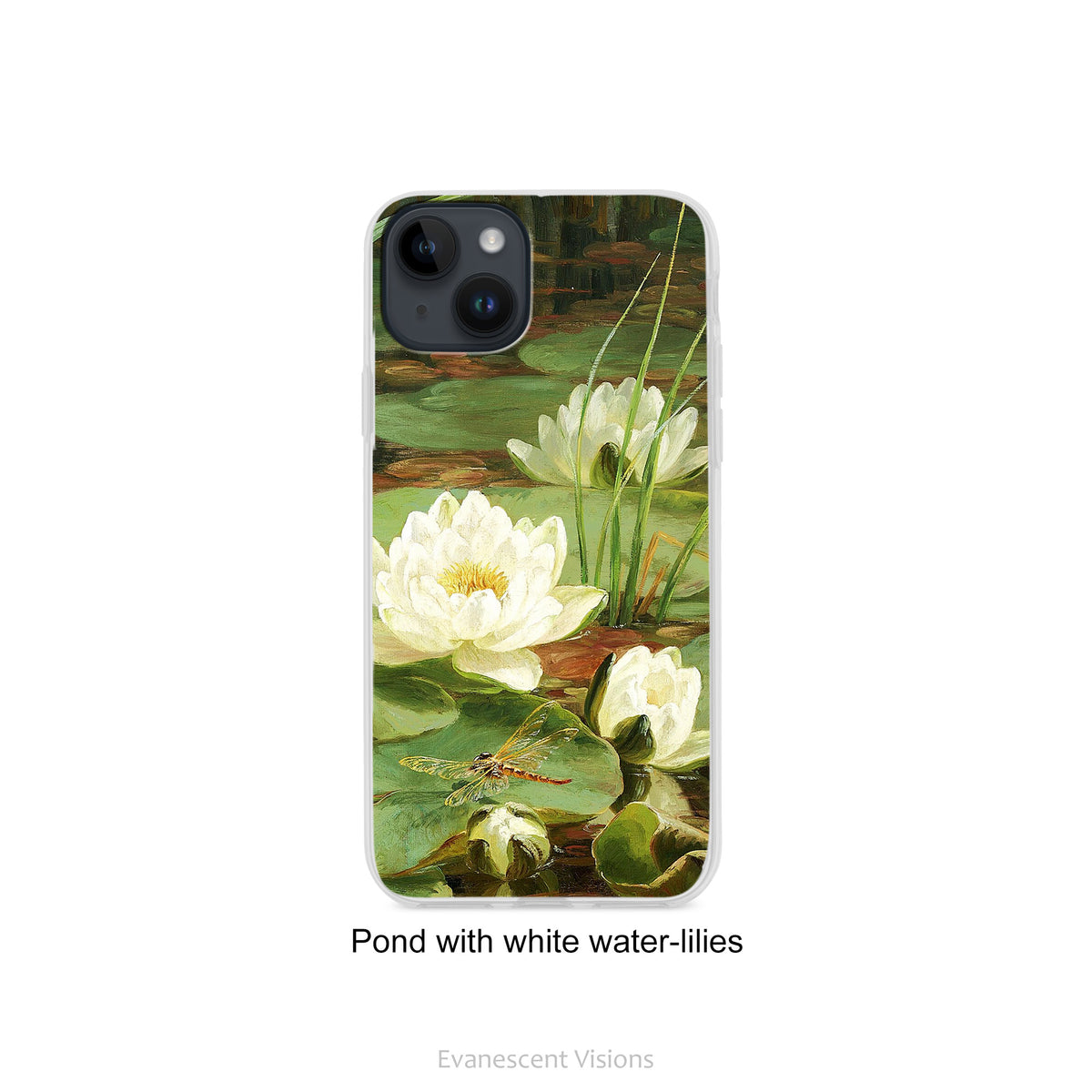 Floral Art Phone Case for iPhones, Wildflower, Poppies or Water Lilies, Protective Flexible Case