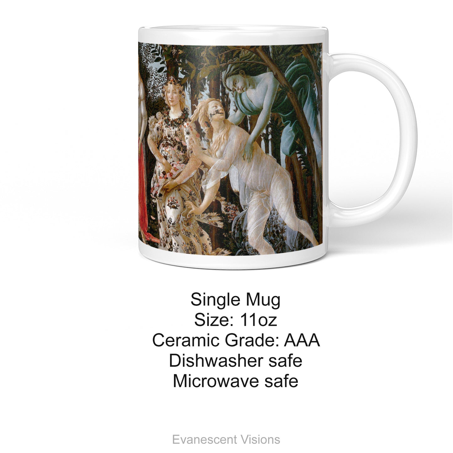 Botticelli Primavera Ceramic Art Mug