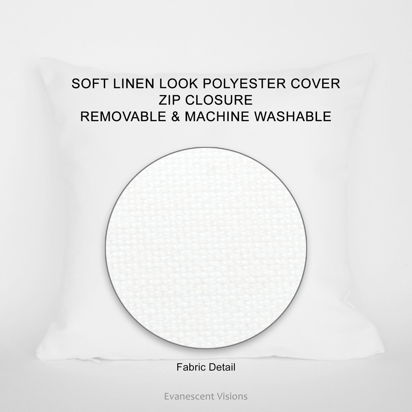 Fabric detail and description of cushion