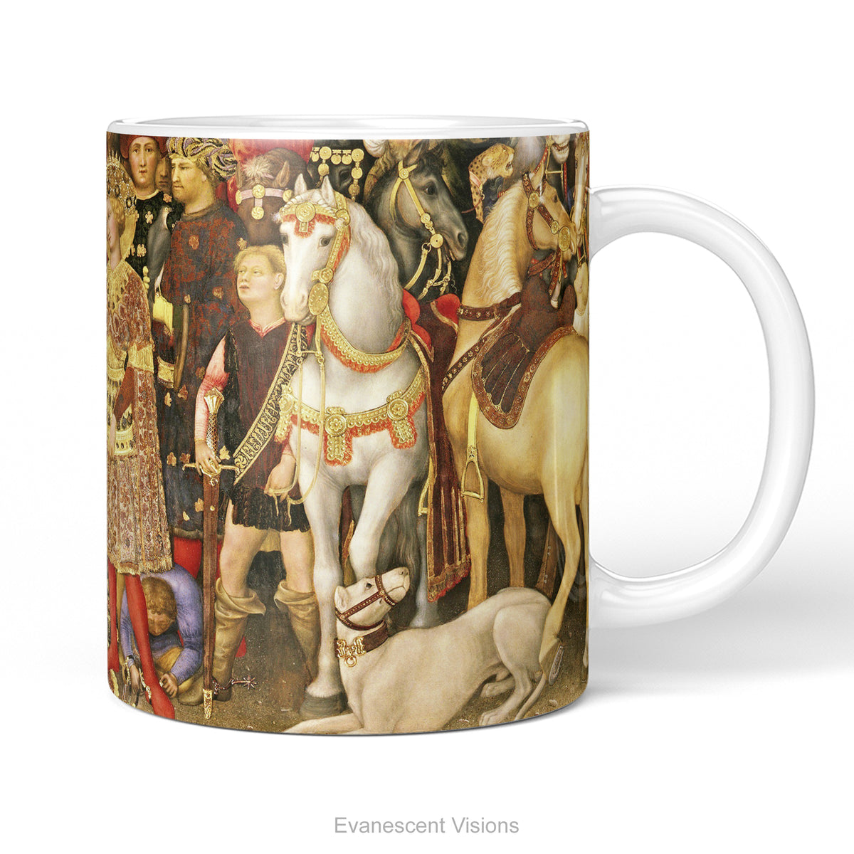 Ceramic mug with print of painting 'The Adoration of the Magi' by Gentile Fabriano.