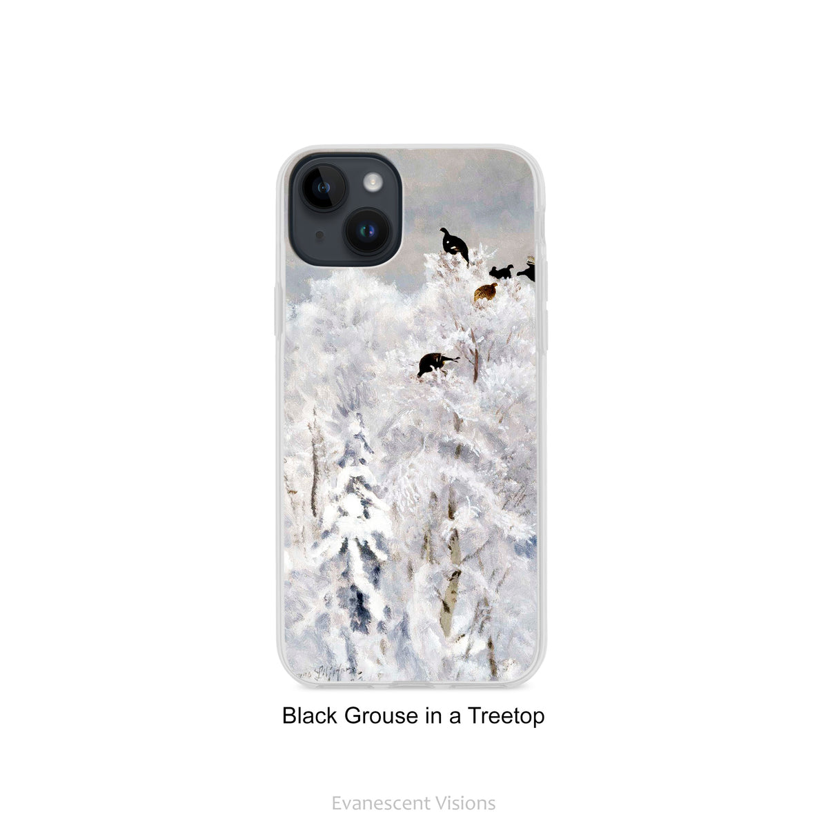 Birds in Winter Artistic Phone case for iPhone Series 17, 16, 15 and more