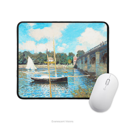 Monet Bridge at Argenteuil Mouse Mat, mouse pad