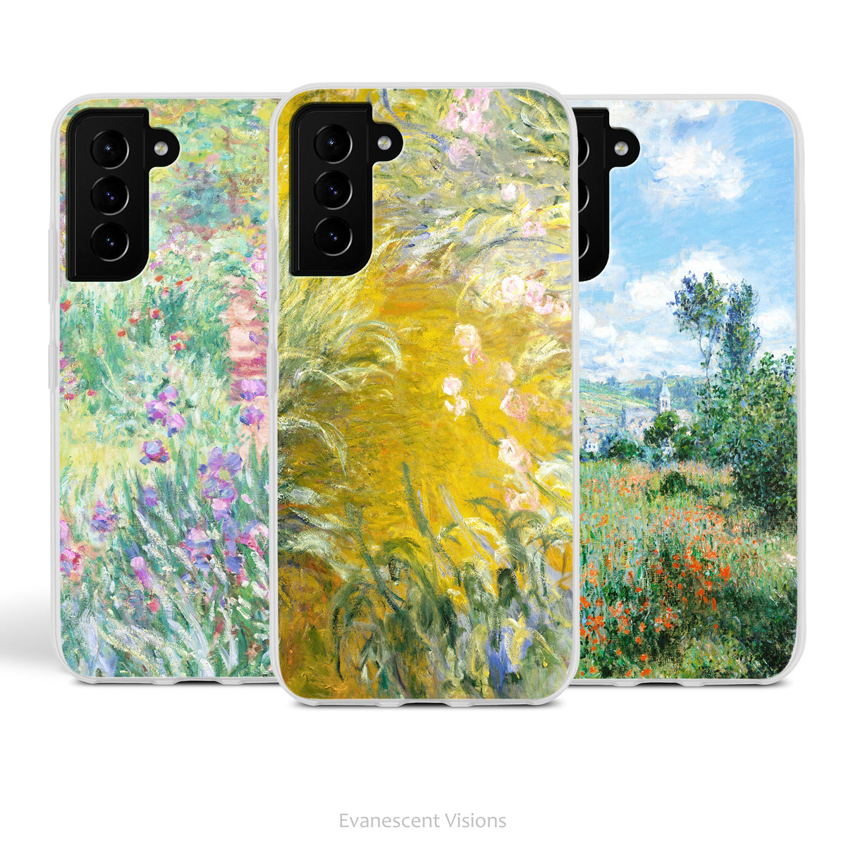 Monet Floral Landscapes Art Phone Case for Samsung Phones, Slim Flexible Case