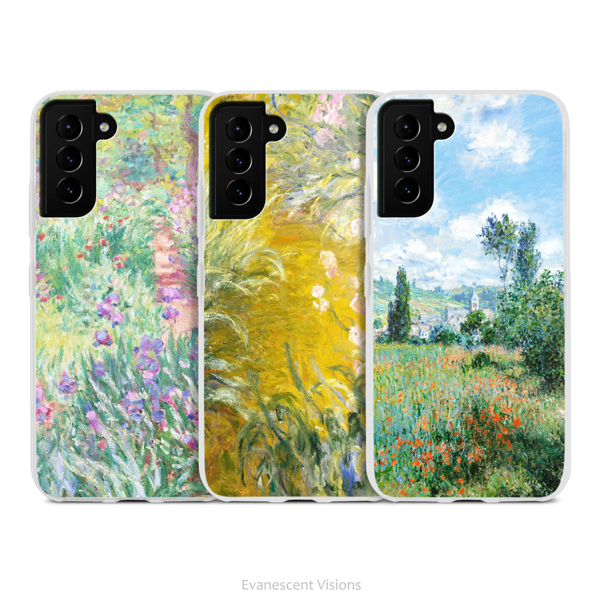 Monet Floral Landscapes Art Phone Case for Samsung Phones, Slim Flexible Case