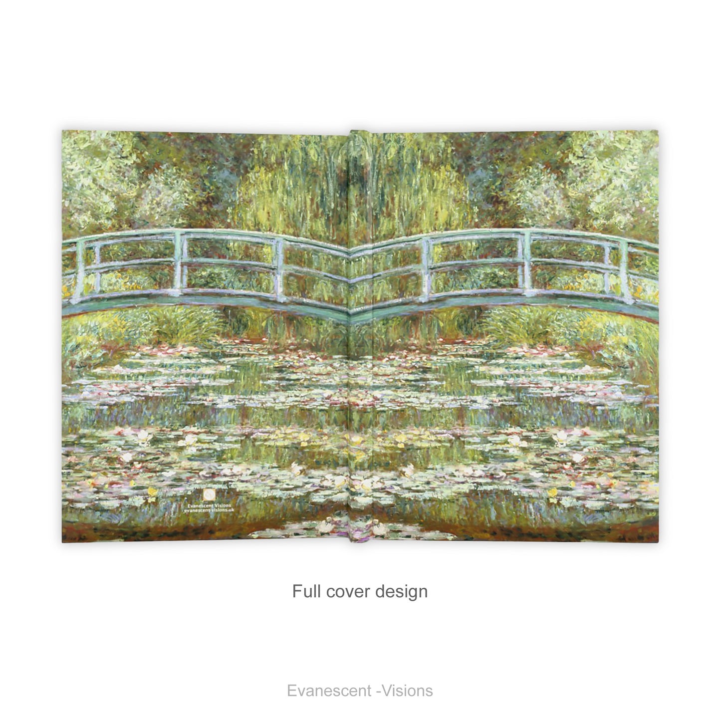 Monet Water Lily Floral Hardback Notebook - Artistic Hardcover Journal