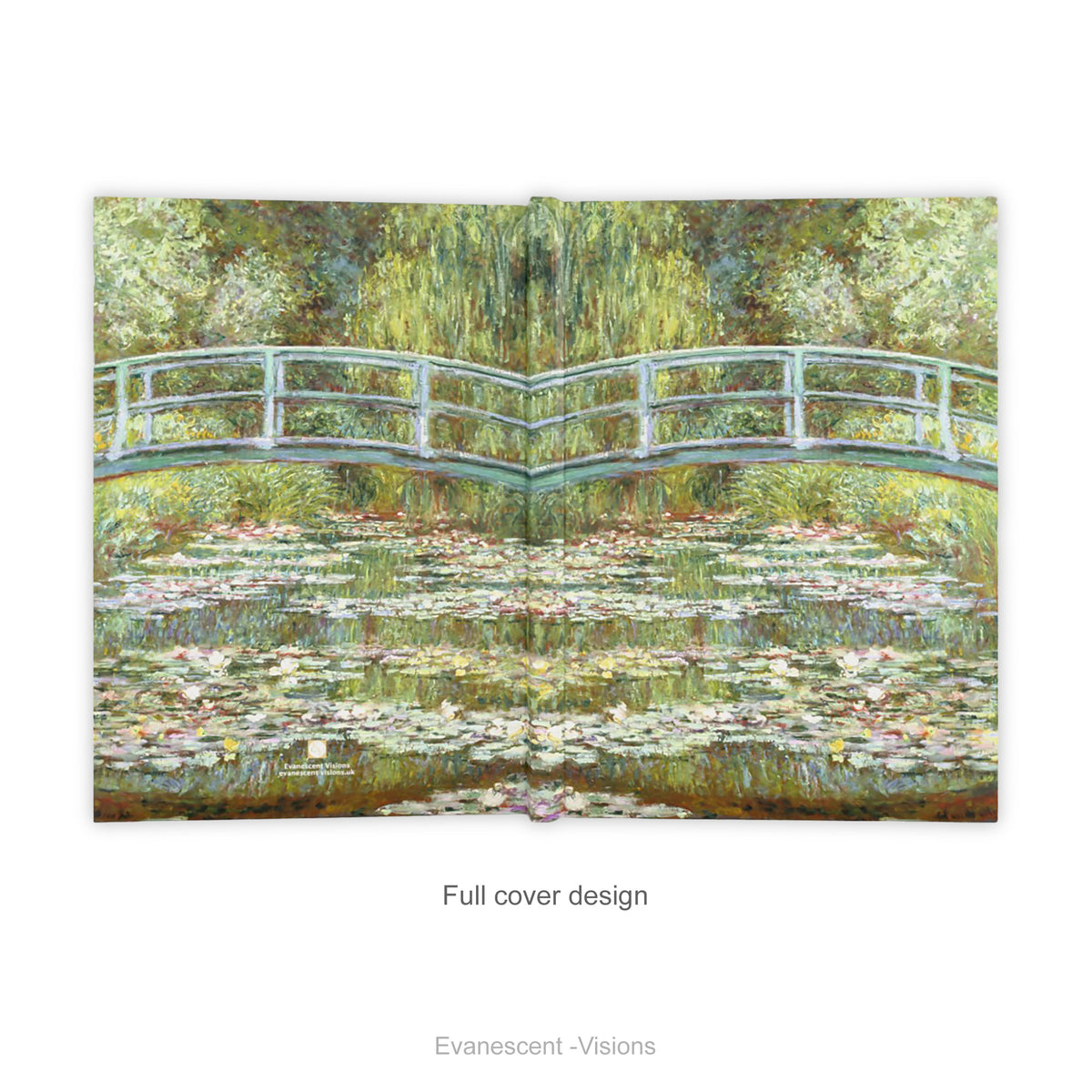 Monet Water Lily Floral Hardback Notebook - Artistic Hardcover Journal