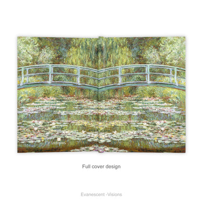 Monet Water Lily Floral Hardback Notebook - Artistic Hardcover Journal