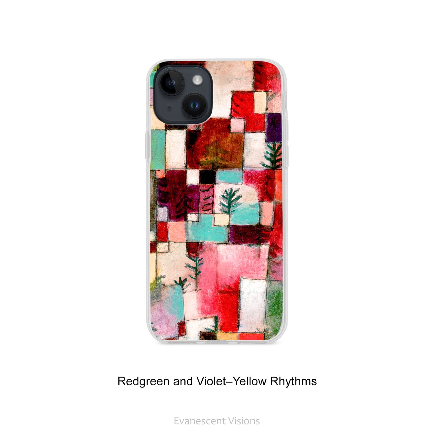 titled', or 'Red, Green and Violet-Yellow Rhythms Paul Klee Colourful Abstract Art Phone Case for iPhones