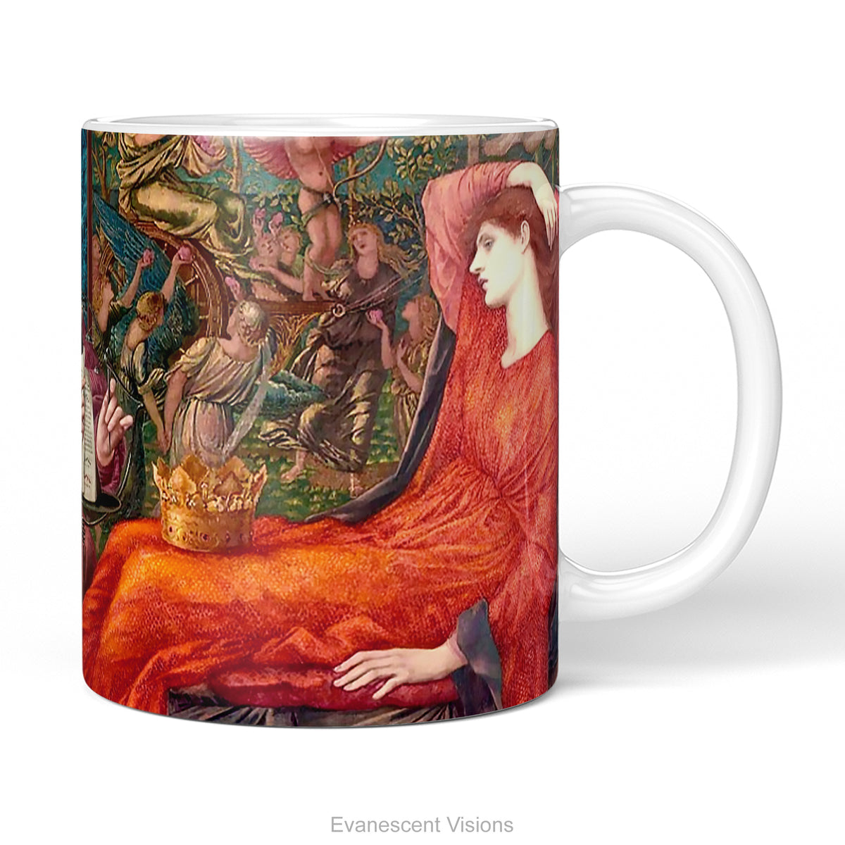 A ceramic mug featuring painting 'Laus Veneris' by Edward Burne-Jones