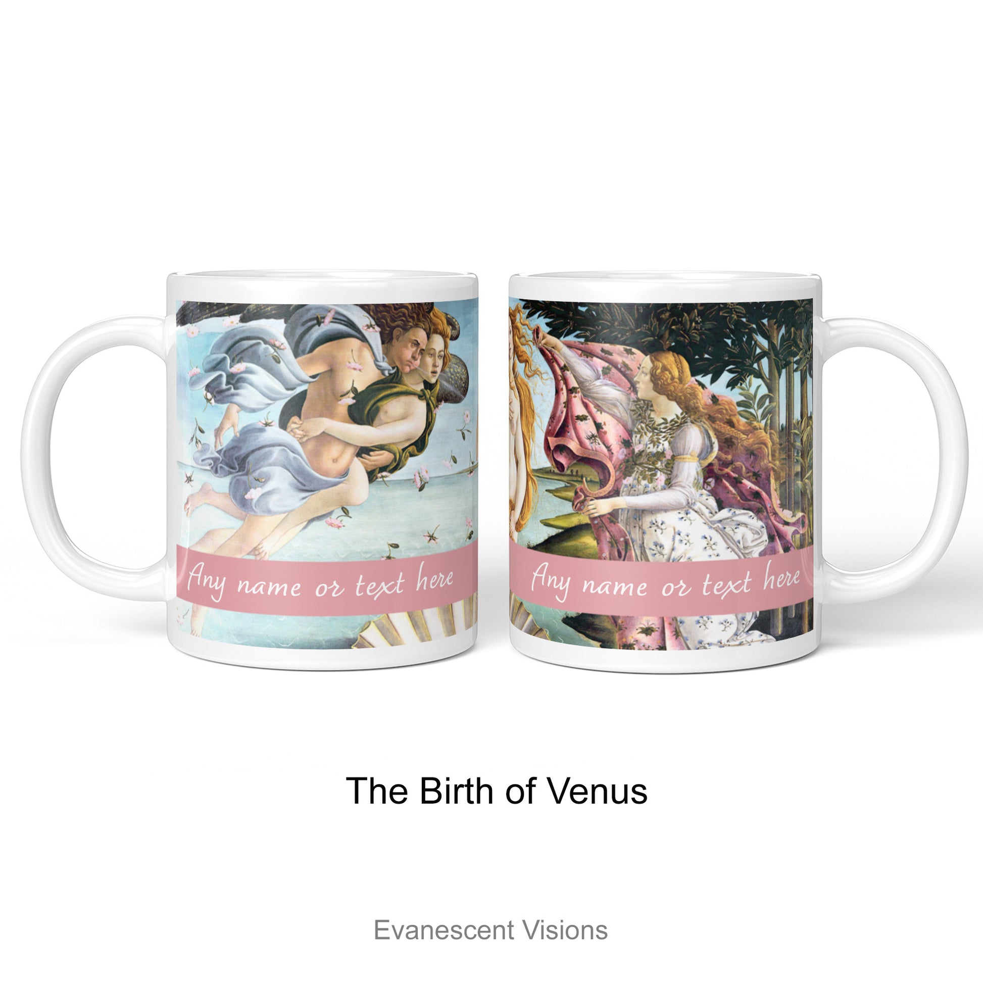 'The Birth of Venus' design option personalised mug