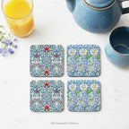 William Morris Patterned Drinks Coasters Set of 4