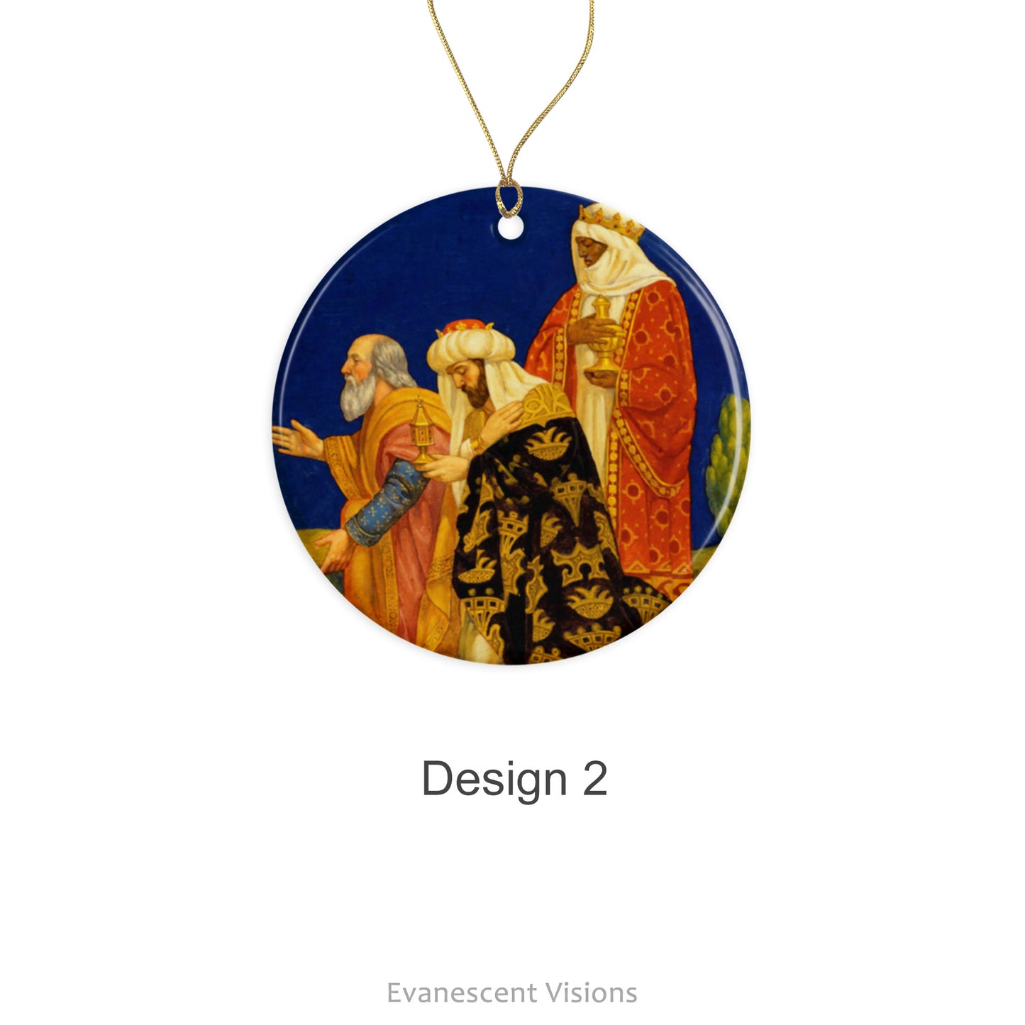 Design option 2 for the Nativity Scene Ceramic Christmas Ornament