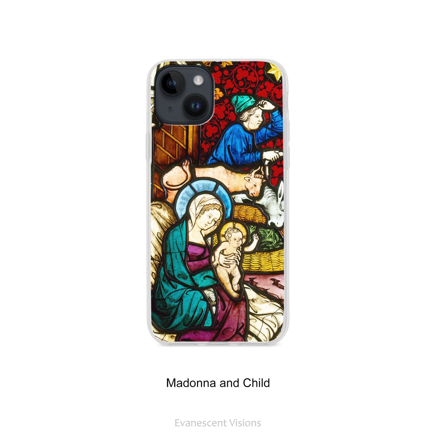 Option 'Madonna and Child' for the Stained Glass Church Window Image Phone Cases for iPhones