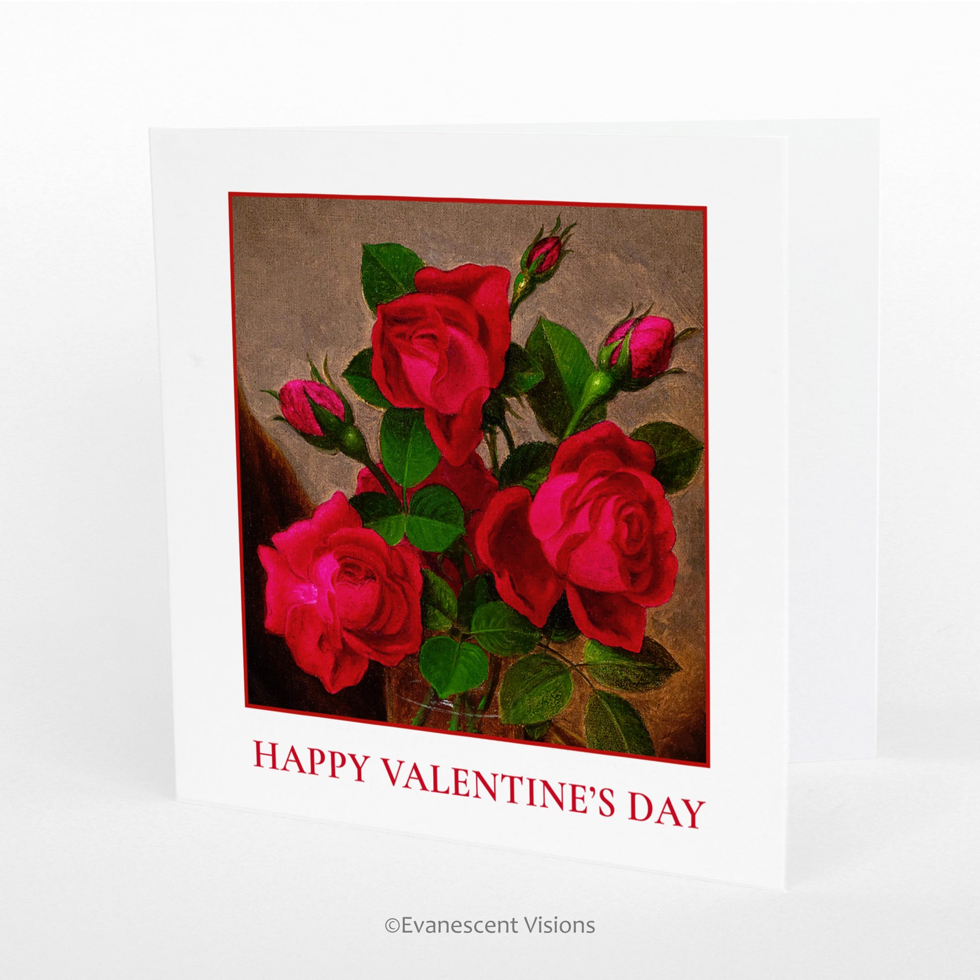 Red Roses Happy Valentine's Day Card