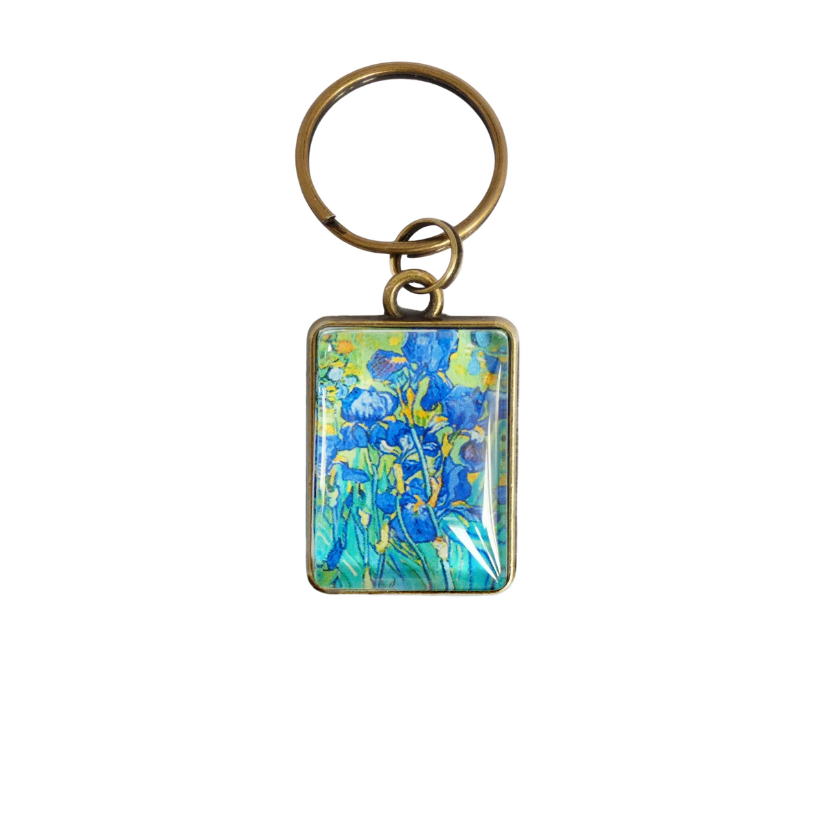 Van Gogh Irises Floral Keyring, Double Sided