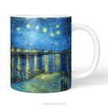 Ceramic mug featuring artwork 'Starry Night Over the Rhône' by Vincent Van Gogh