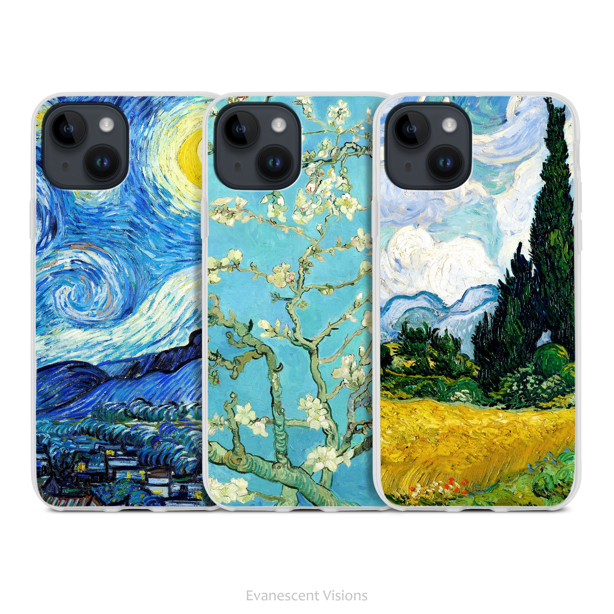 Van Gogh Landscape Art Phone Cases for iPhones 17, 16, 15, 14, 13, 12, 10, SE2020