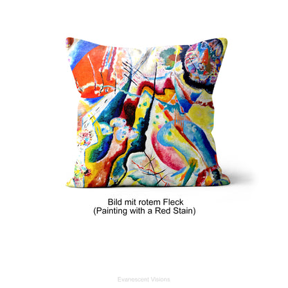 Abstract Art Cushion with Wassily Kandinsky's Rotem Fleck artwork