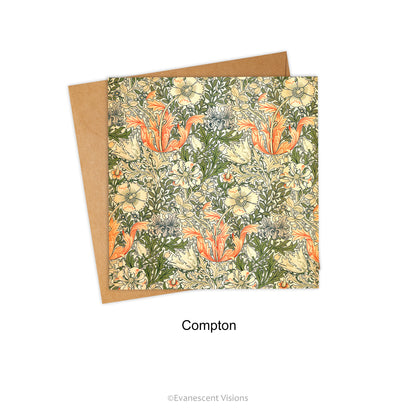 William Morris Compton Design Patterned Greeting Card