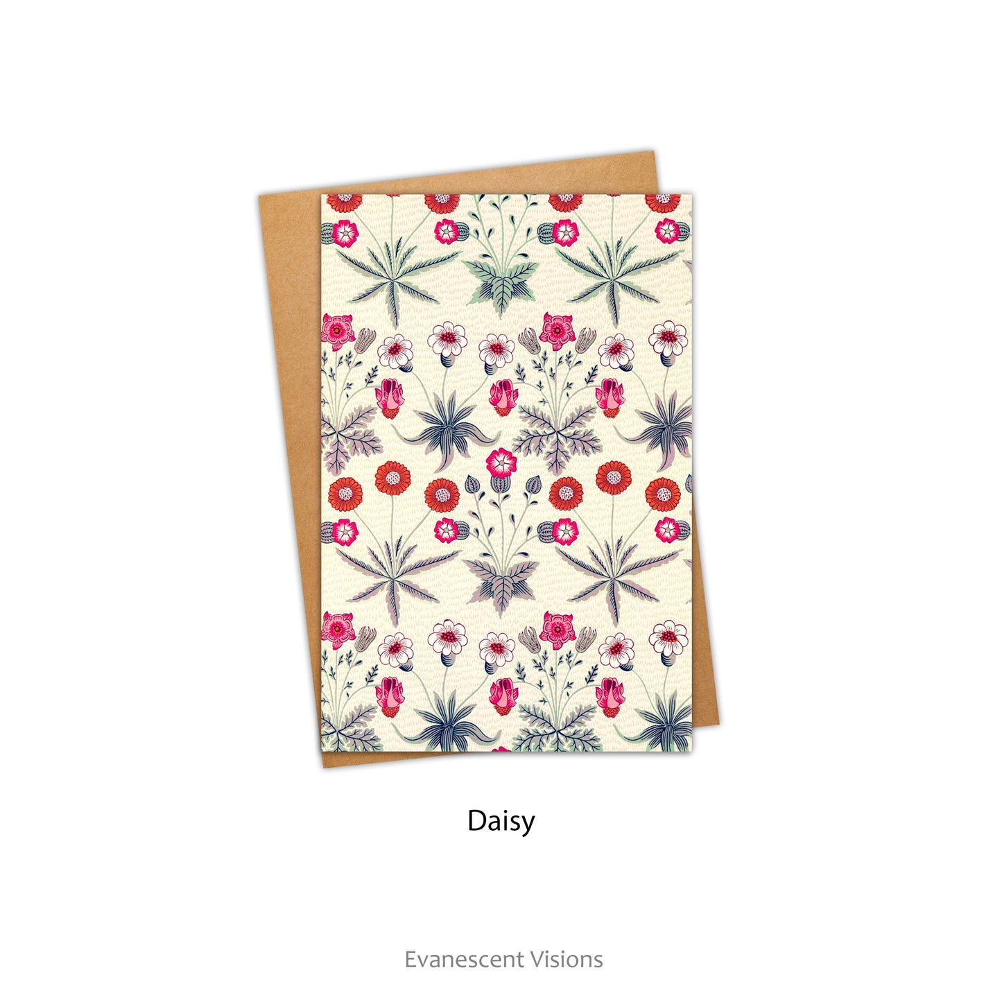 William Morris Daisy Pattern Greeting Card
