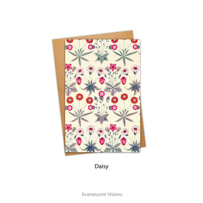 William Morris Daisy Pattern Greeting Card