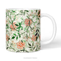 A ceramic mug featuring botanical pattern  'Jasmin'  by William Morris.