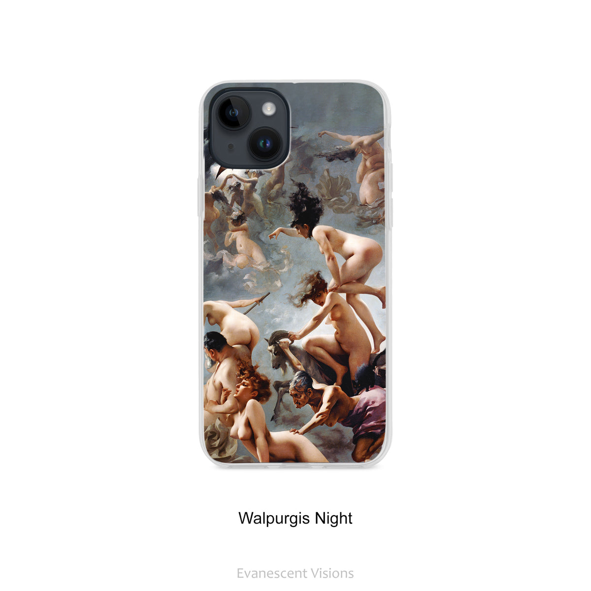 Witches in Flight Art Phone Case for iPhones, Flexible Protective Case