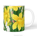 Ceramic mug with a print of painting of 'Spring Daffodil Flowers' by artist Kônan Tanigami