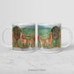 Vintage Peacock Art Personalised Mug