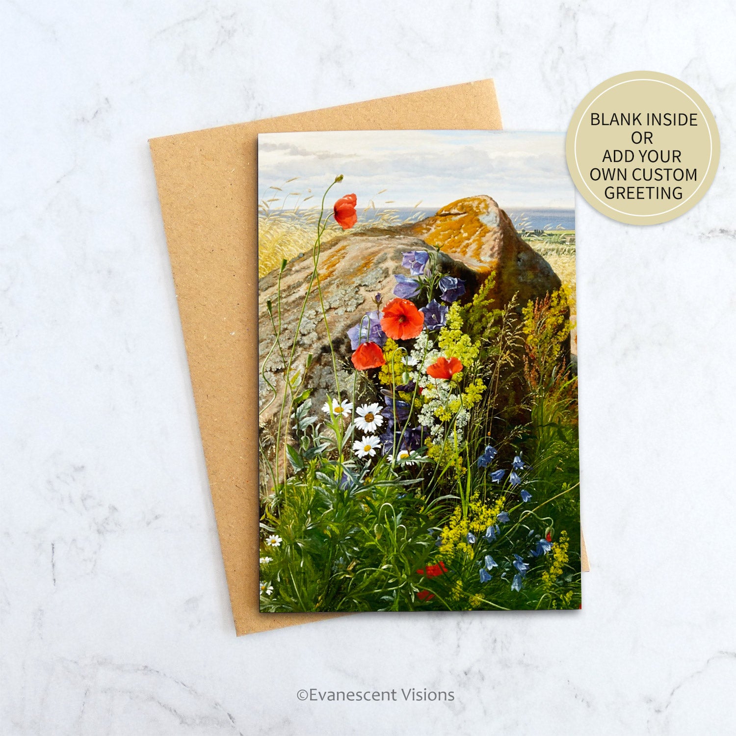 Aagaard Wildflowers by Cornfield Card personalised or blank