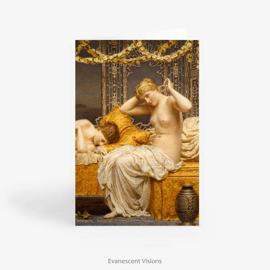 Front view of A Summer Night Art Notecard, Notelet 