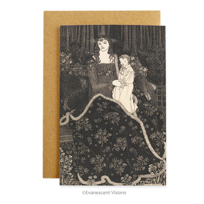Aubrey Beardsley Christmas Card with envelope