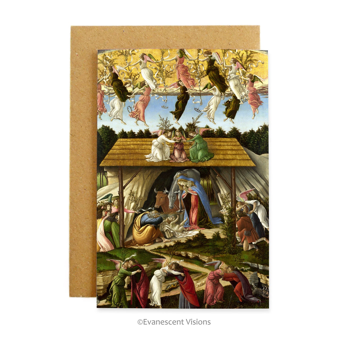 Botticelli Mystic Nativity Classic Christmas Card with Envelope