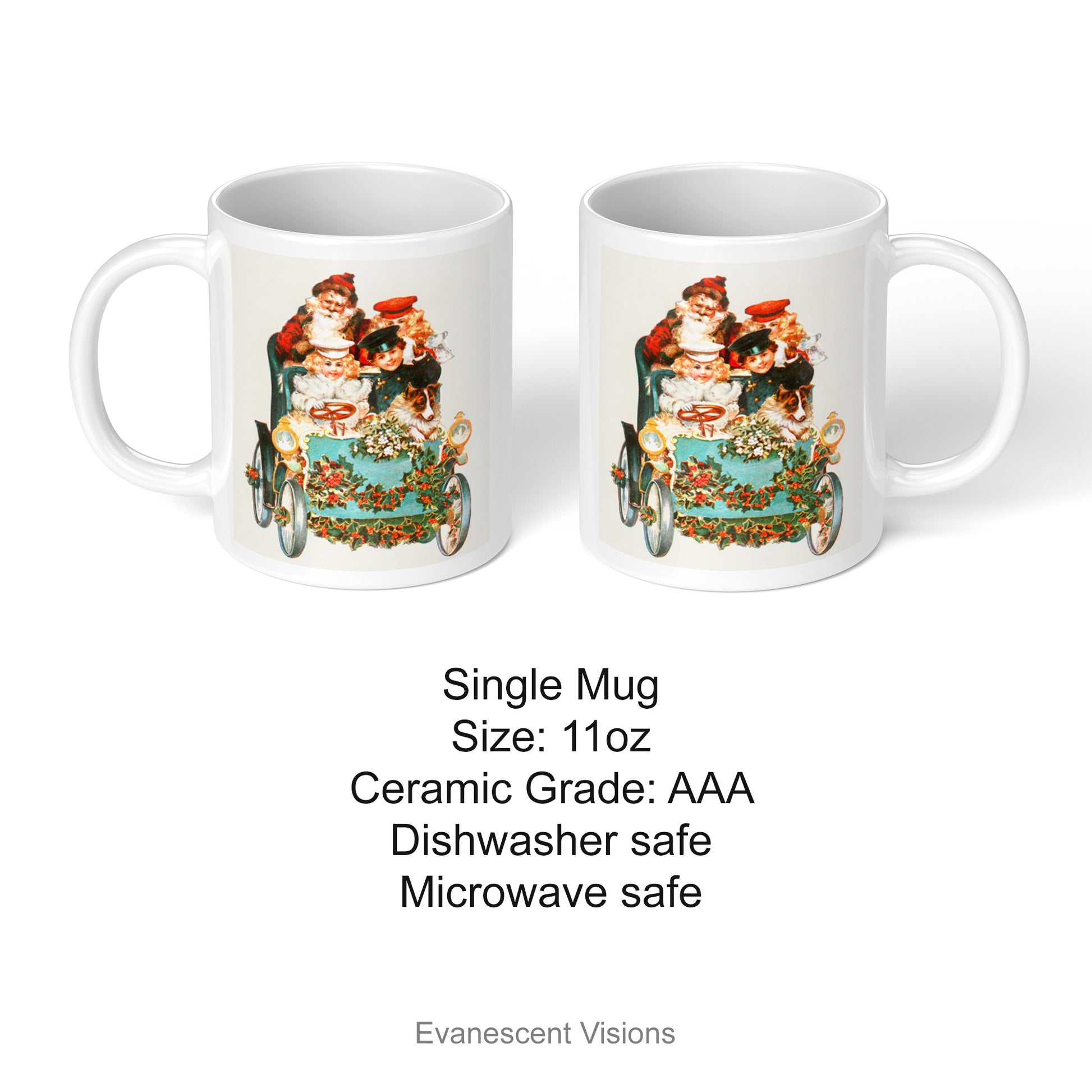 Product details for the Vintage Edwardian Design Santa Claus Christmas Mug