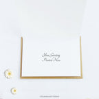 Inside card example of printed greeting