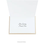 Inside view of the card with a printed greeting