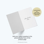 Inside view of the card with a greeting.