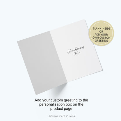 Inside view of the card with a greeting.
