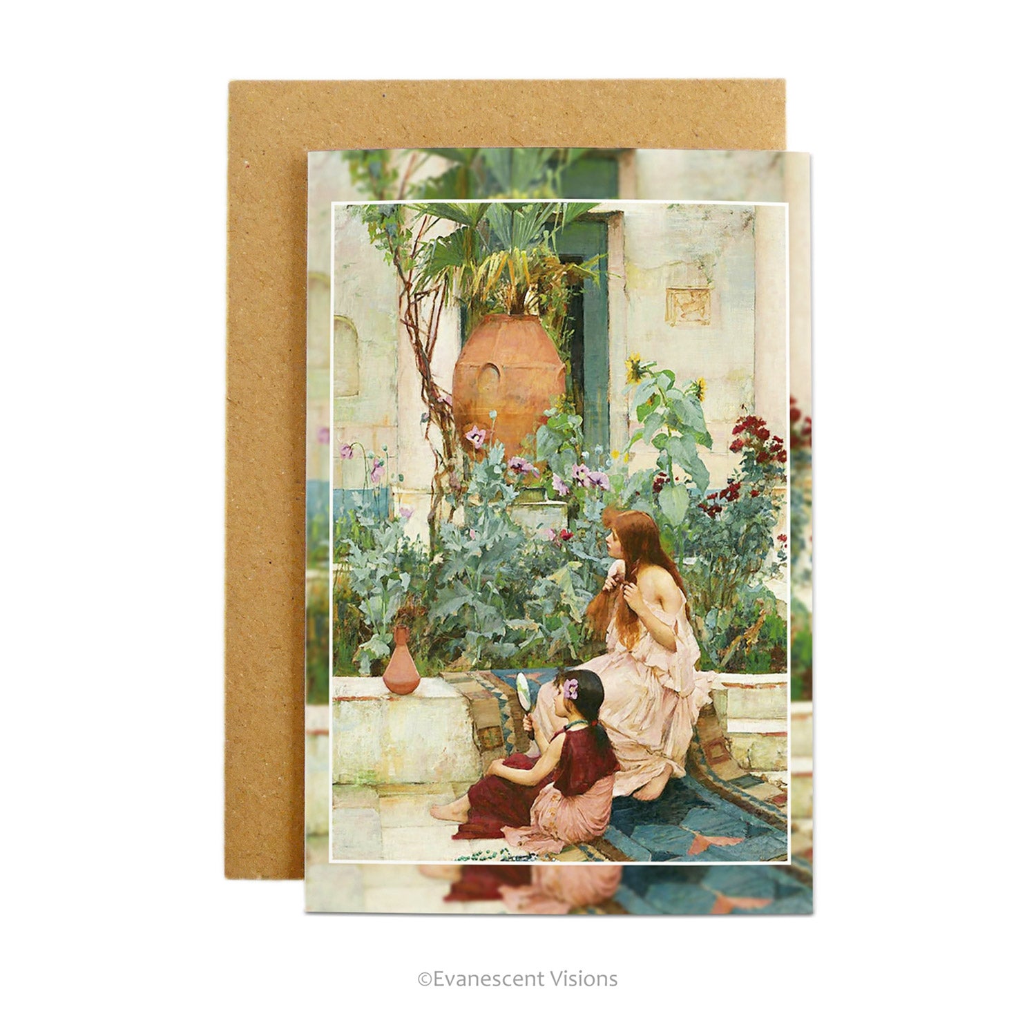 William Waterhouse At Capri Fine Art Greeting Card with envelope